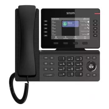 IP telefonas Snom D815WB Juodas – 5 colių IPS ekranas, Gigabit Ethernet, Wi‑Fi 802.11n/ac, PoE, Bluetooth