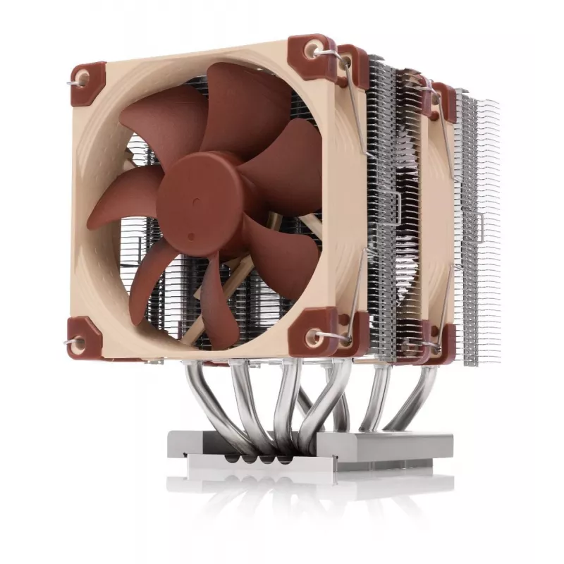 Aušintuvas Noctua NH-D9 TR5-SP6 4U — 92 mm dviejų ventiliatorių procesoriaus aušintuvas sTR5, aliuminio briaunos, varinis pagrindas, 2500 RPM
