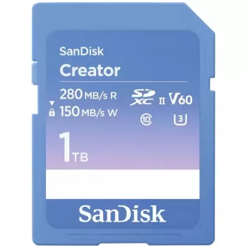 SanDisk Creator SD UHS-II atminties kortelė, 1TB, mėlyna, SDSDXEP-1T00-GNCIS