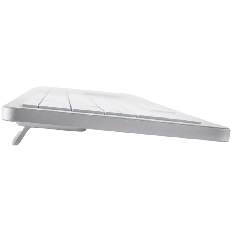 Belaidė klaviatūra CLEVETURA CLVX 1 Touch-On-Keys AI — ANSI US Mac išdėstymas, žirkliniai jungikliai, aliumininis korpusas, interaktyvus RGB