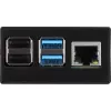Aliumininis korpusas Raspberry Pi 4 B, JYT RB-AlucaseP4+01B, juodas