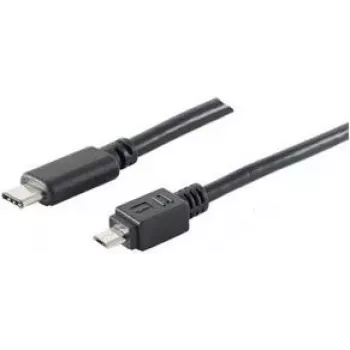 USB laidas Micro-USB B USB-C ShiverPeaks BS77145-1.0 1m juodas
