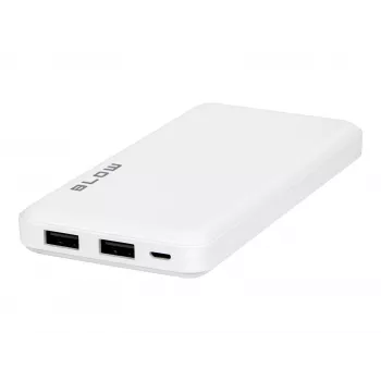 Nešiojamas įkroviklis BLOW PB10A 10000mAh (37Wh), 2x USB-A išėjimai, 22.5W bendra galia, Micro-USB įėjimas, polimerinė baterija