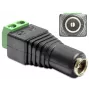 Adapteris maitinimo jungtis – gnybtų blokas DeLOCK 65485 DC 2,5 x 5,5 mm 2p juoda/žalia
