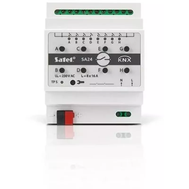 Perjungimo pavara Satel KNX-SA24 8 kanalų, skirta DIN bėgiui, 3680 W