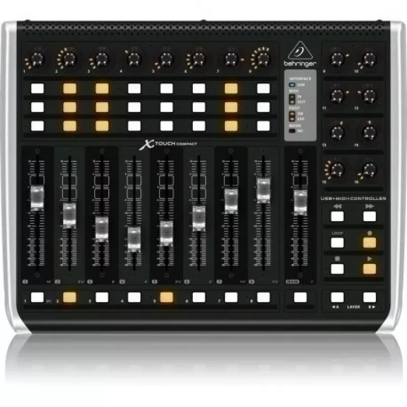 Behringer X-TOUCH COMPACT MIDI klaviatūra USB Juoda
