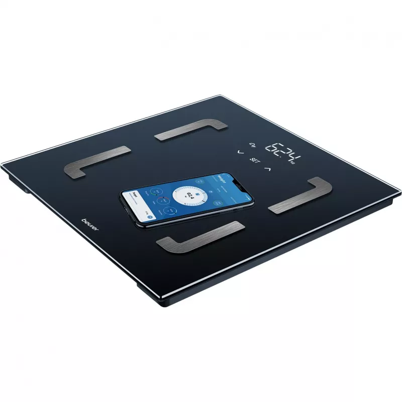 Beurer BF 880 WIFI kūno analizatoriaus svarstyklės, svėrimo riba 180 kg, juodos (76008)