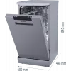 Indaplovė Gorenje GS522E10S, energijos klasė E, laisvai pastatoma, plotis 45 cm, 10 komplektų, pilka