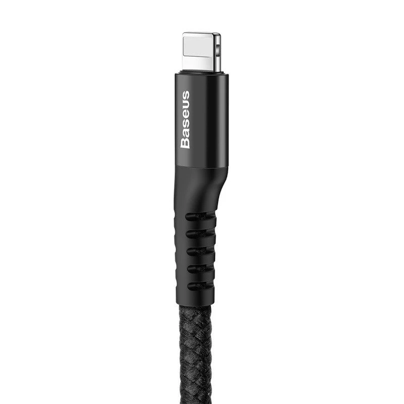 Baseus Spring-loaded laidas Lightning 1m 2A (juoda)