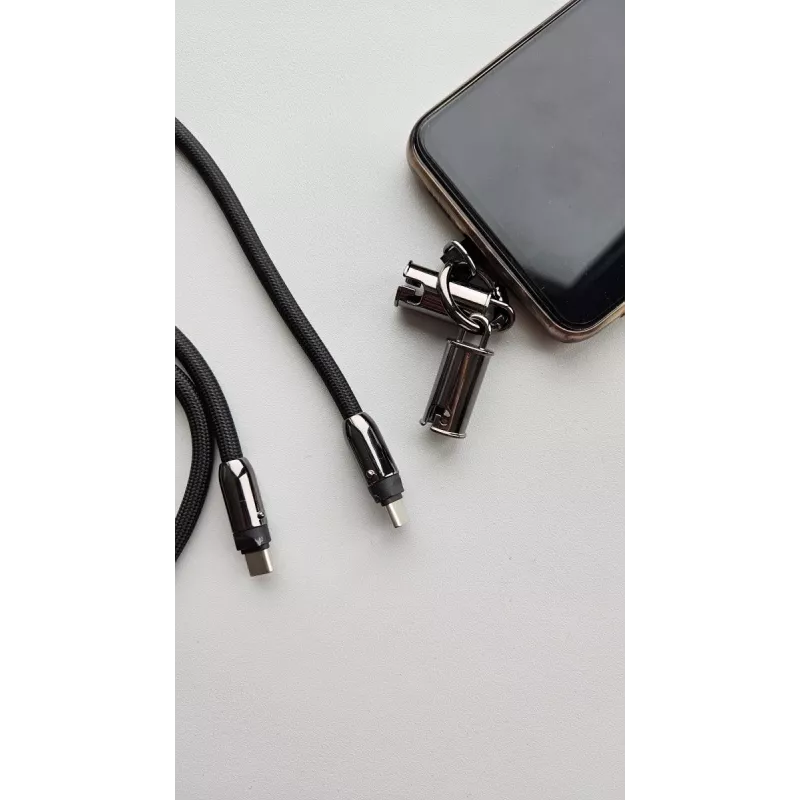 2-in-1 USB-C kabelis 1 m juodas