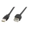 Digitus ASSMANN Basic USB ilginamasis kabelis, USB A (M) - USB A (M), 3 m, USB 2.0, juodas (AK-300200-030-S)