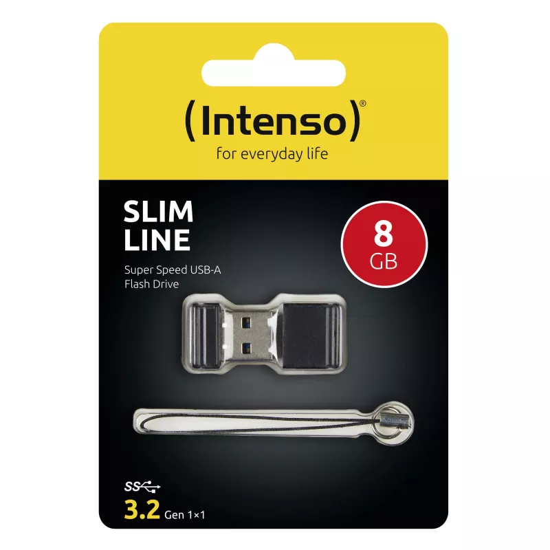 USB atmintukas Intenso 8 GB USB Type-A 3.2 Gen 1 juodas