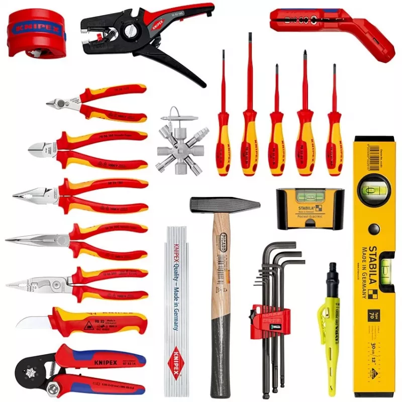 Knipex 00 21 50 E mechaniko įrankių rinkinys 22 įrankiai