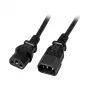EFB-Elektronik EK503.3 ilginimo kabelis IEC C14 180° - C13 180°, juodas, 3.0 m, 3 x 1.00 mm²