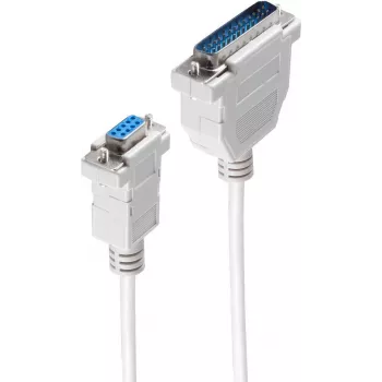 Serijinis kabelis ShiverPeaks BS78065-2 pilkas 2m DB-9 DB-25