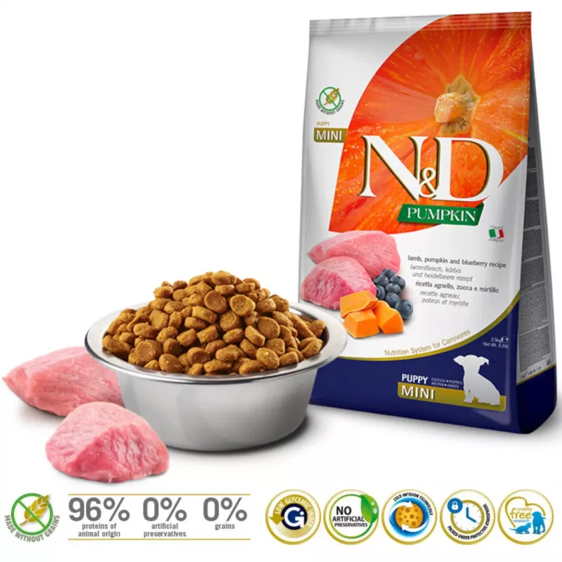 FARMINA N&D Pumpkin Mini Puppy sausas šunų ėdalas - 2,5 kg