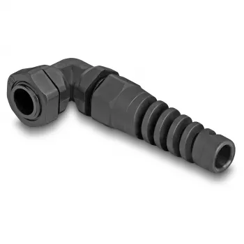 DeLOCK kabelio įvadas 90° kampu PG7 juodas, įtempimą mažinantis