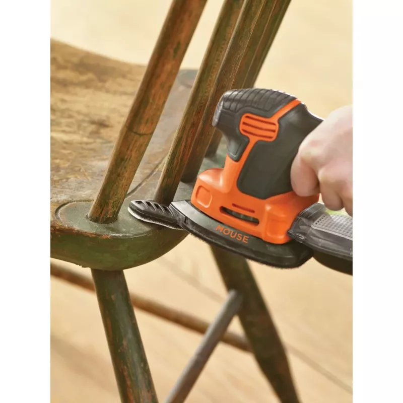 Juostinis šlifuoklis Black & Decker KA2500K-QS, 120 W, 2 mm orbita, 135×95 mm lakštas, 230 V, 2 m laidas