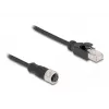 DeLOCK M12 adapterio kabelis D-kodavimo 4 kontaktų moteriškas į RJ45 vyrišką 50 cm