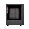Korpusas GEMBIRD CCC-FC-4000 Midi Tower juodas, grūdintas stiklas, RGB apšvietimas, ATX/Micro-ATX/ITX