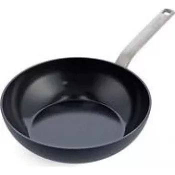 Wok/keptuvė GreenPan CC006388-001, apvali, 28 cm, juoda, be PFAS