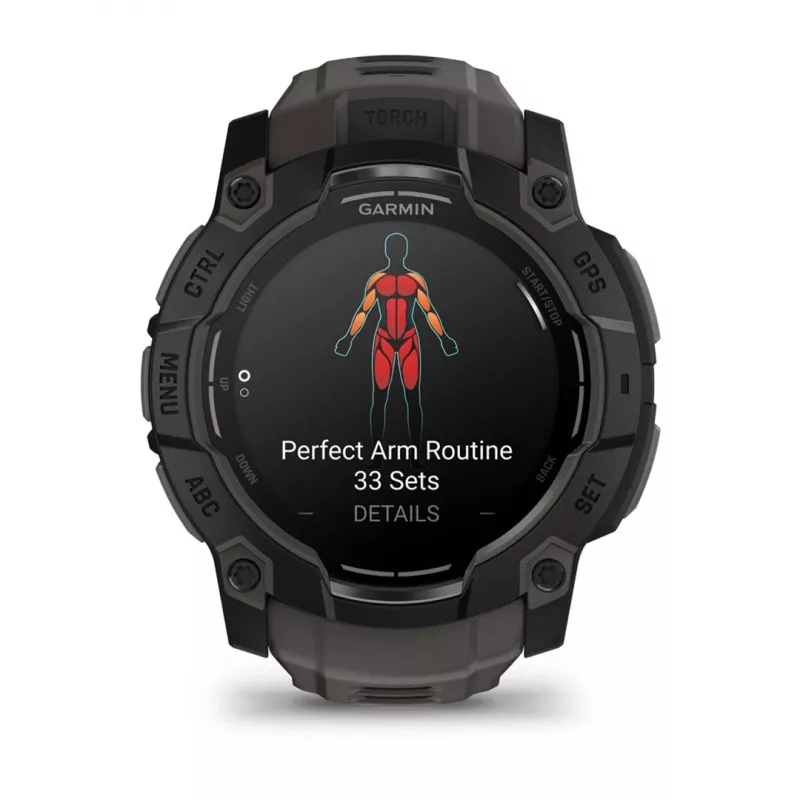 Garmin Instinct 3 AMOLED 3,3 cm (1,3 inch) 50 mm Skaitmeninis 416 x 416 pikselių Liečiamas ekranas Juodas GPS (palydovas)