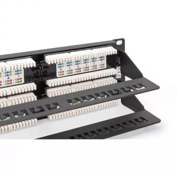 DIGITUS skydinė jungtis - RJ-45 x 48 - pilka, RAL 7035 - 2U - 48 prievadai (DN-91648U)