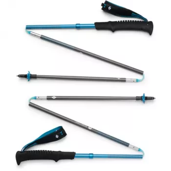 Trekking lazdos Distance Carbon Z, Fitness Device Anthracite/Blue, 1 pora, 105 cm