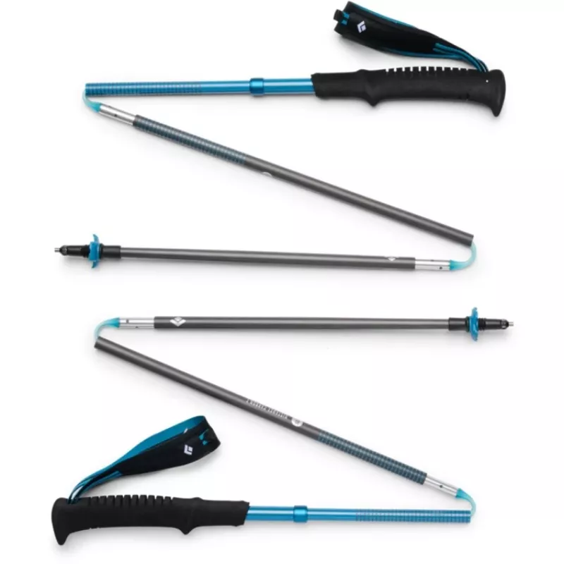Trekking lazdos Distance Carbon Z, Fitness Device Anthracite/Blue, 1 pora, 105 cm