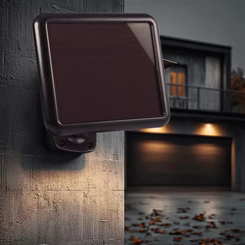 Maclean MCE442 Saulės energijos LED prožektorius su judesio jutikliu, sieninis, IP44, 6W, 6000K