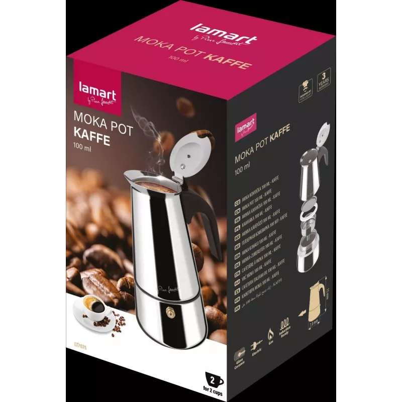 Kavinukas moka LAMART LT7075 100 ml viryklės espresso puodas
