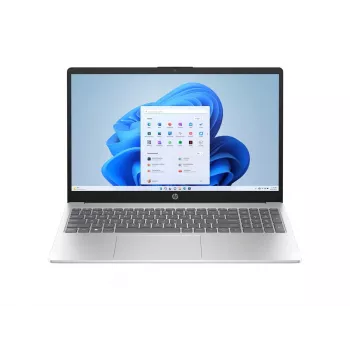 Nešiojamas kompiuteris HP 15-fc0043ny — Ryzen 3 5425U, 15,6 colio FHD, 8 GB DDR4, 256 GB SSD, Vega 6, Windows 11, Natural Silver