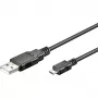 USB 2.0 laidas, USB-A kištukas > Micro-USB kištukas (juodas, 5 m)