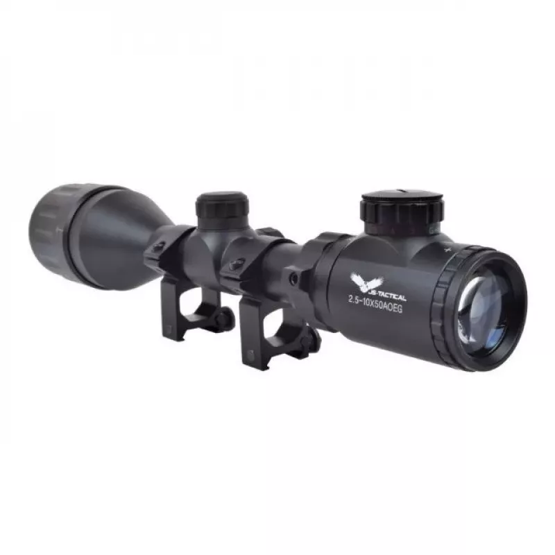 Taikiklis JS-Tactical 2.5-10x50 Mil-Dot su 22 mm bėgeliu