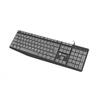 Pilno dydžio laidinė klaviatūra NATEC NKL-1507 USB QWERTY US International Pilka/Juoda, 105 klavišai, skaitmeninis blokas