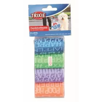 Vienkartiniai šunų išmatų maišeliai Trixie TX-22844 — 8 ritinių × 20 maišelių (160 vnt.), plastmasiniai, 220 g