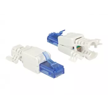 RJ-45 jungtis Cat.6A DeLOCK 86417 mėlyna balta