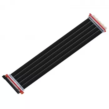 SilverStone SST-RC04B-400 PCIe x16 riser laidas, PCIe 3.0, 40 cm, juodas