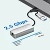 USB-A/-C į 2,5G Ethernet adapteris, pilkas