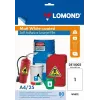 Lomond PET Laserjet lipni plėvelė balta matinė A4, 25 lapų