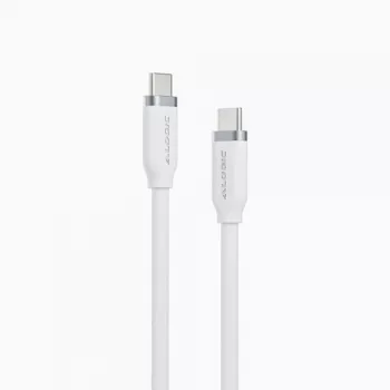 Alogic Elements Silicone 5A/240W Tie USB-C į C vyriškas baltas 2M (ELSI5U2CCWH2)