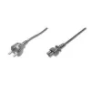 Assmann maitinimo laidas, Schuko – C5, 1,2 m, H05VV-F3G 0,75 mm², juodas (AK-440115-012-S)