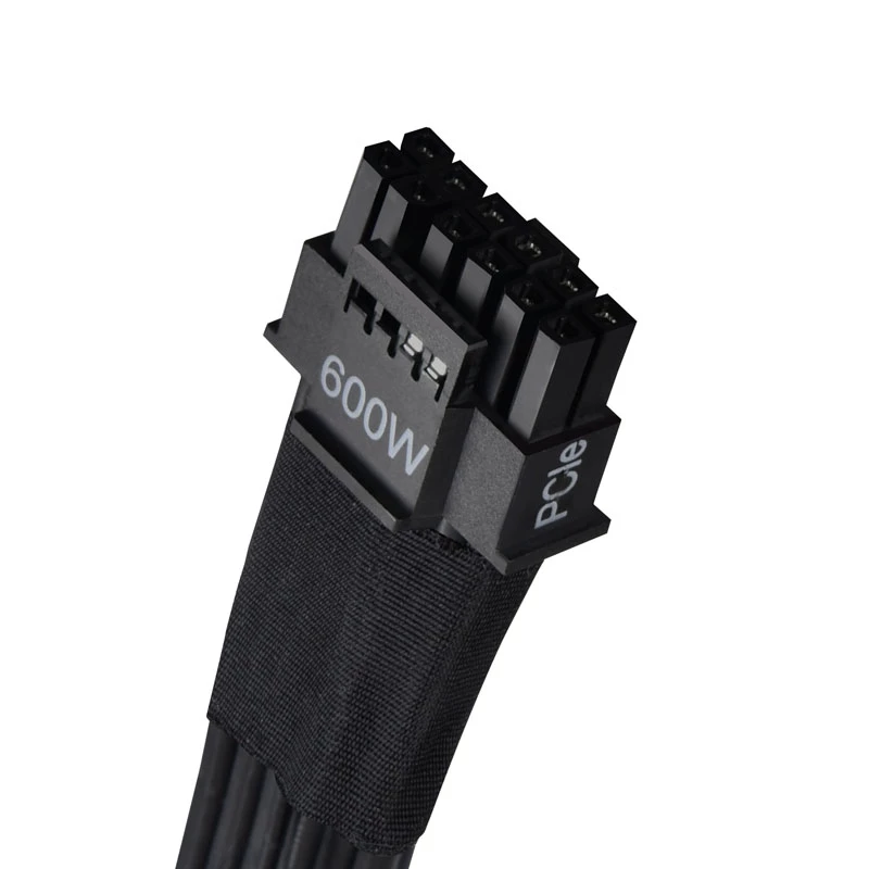 SilverStone SST-PP14-90 12VHPWR kabelis, 90 laipsnių, 650 mm, juodas