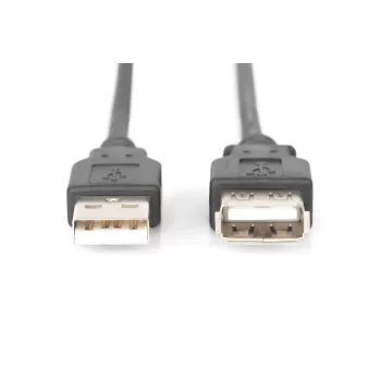 Digitus USB ilginimo kabelis - USB A tipas, 4 kontaktų (kištukas) - USB A tipas, 4 kontaktų (lizdas) - 3,0 m - USB 2.0 - Juoda (AK-300202-030-S)