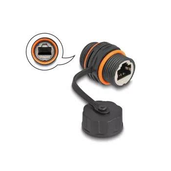 Tinklo kabelio jungtis DeLOCK 88145 RJ45 į RJ45 Cat.6A juoda