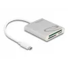 Card Reader DeLOCK 91005 USB 3.2 Gen 1 Type-C pilka CF MMC MicroSD
