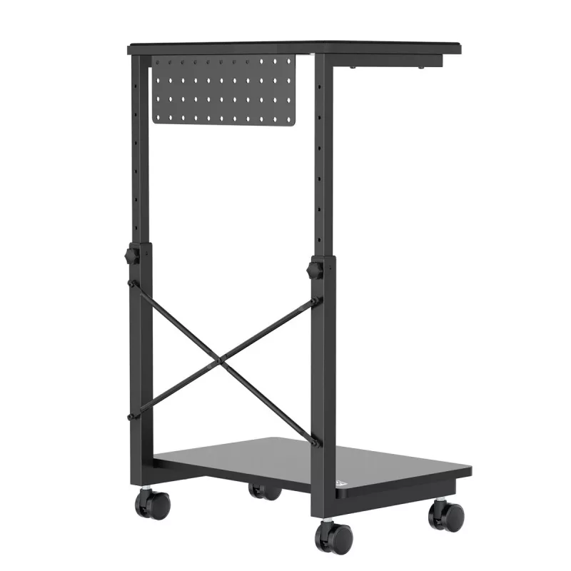 CPU stovas ant ratukų su NanoRS lentyna, 80 kg max, reguliuojamas aukštis 550~850 mm, RS430