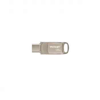 USB atmintukas PATRIOT PS128GT560DS5D 128GB USB 3.2 (USB-A / USB-C) sukamasis cinko lydinys sidabrinis