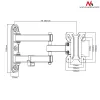 TV laikiklis sieninis MACLEAN MC-740 13–23 col., VESA iki 100x100, apkrova 30 kg