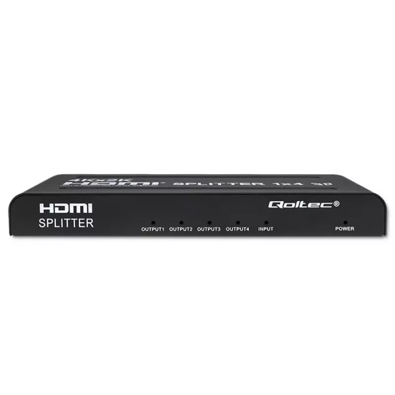 Qoltec 51798 Aktyvus HDMI skirstytuvas 4 x HDMI 4K x 2K | 3.4 Gb/s